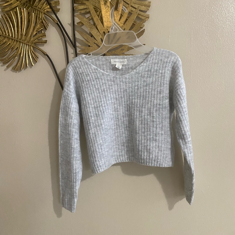 Treasure & Bond Gray Long Sleeve Tee